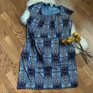 Chic Blue Work Dress